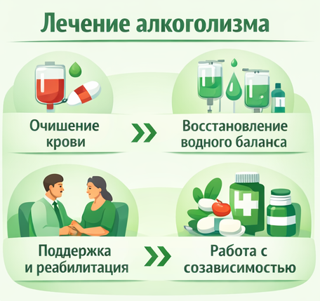 лечение алкоголизма в Троицке Московская обл. этапы